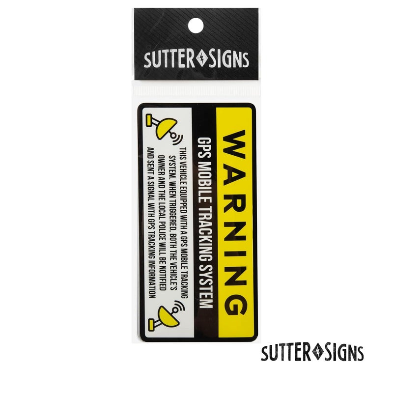 Sutter Signs 6pc GPS Tracking Anti Theft Stickers for Cars | GPS Tracker Decals for Vehicles VIN Cover and Car Security - Image 4